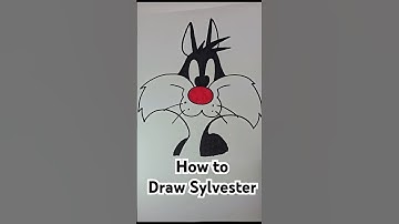 how to draw Sylvester the cat from Looney tunes