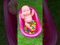 ASMR Slime and Candy in Bathtub
