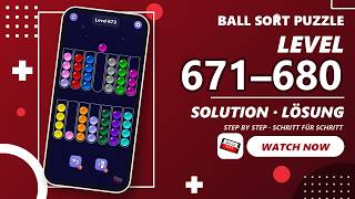 Ball Sort Puzzle – Level 671–680 gelöst