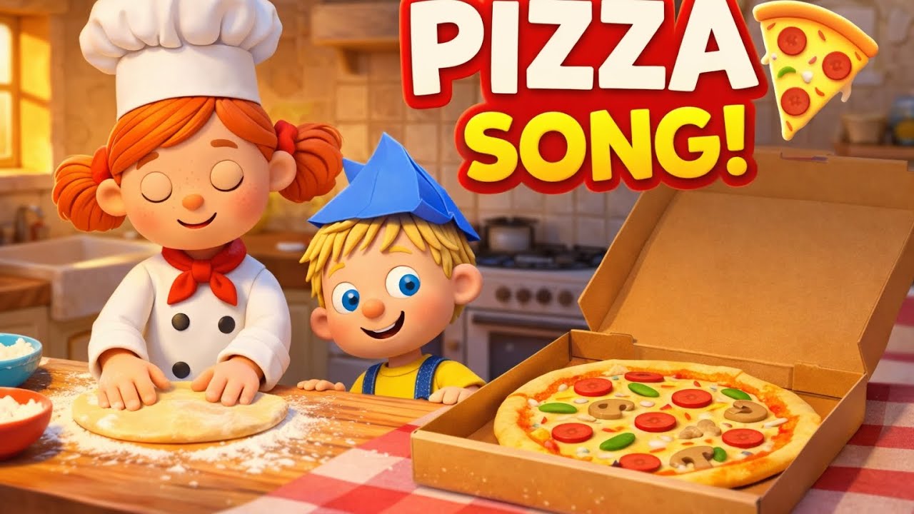 Pizza Song for Kids 🍕 | Make a Pizza Song + Counting & Toppings Fun ...