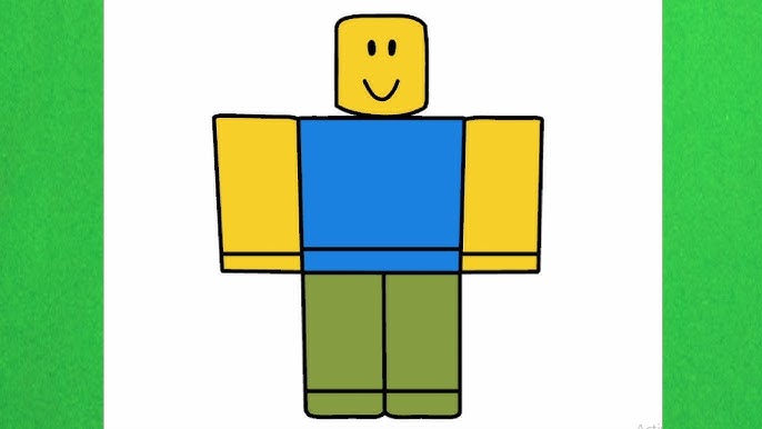 Como DESENHAR o NOOB do ROBLOX - Como DIBUJAR a NOOB de😮 Maravilhe-se