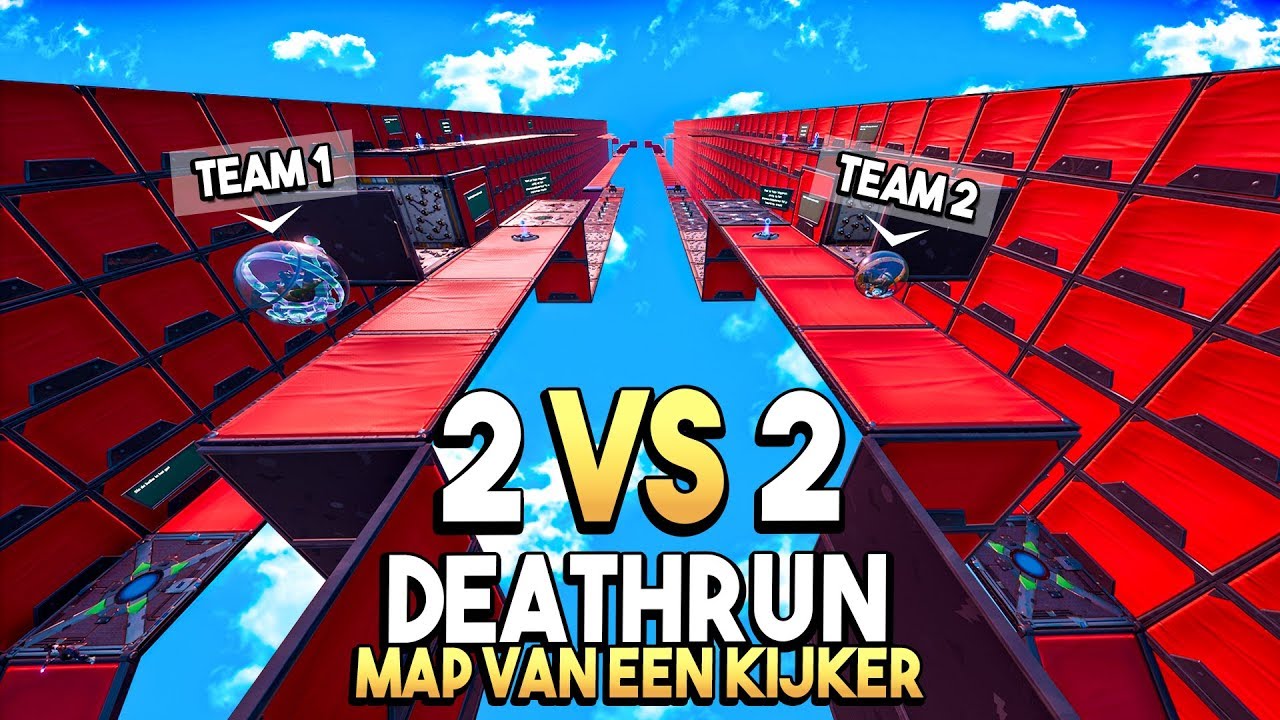 2 VS 2 DEATHRUN RACE! - Fortnite Map van een kijker #85