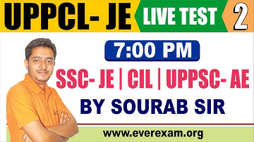 🔴 Live Test #2 | UPPCL JE | SSC JE | CIL | UPPSC AE | BY SOURAB SIR #civil_engineering