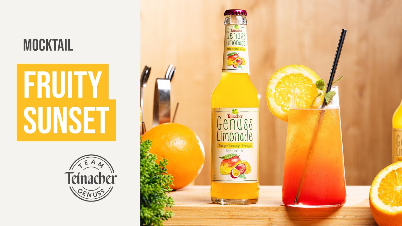 Teinacher Genuss-Mocktail: Fruity Sunset 🥭