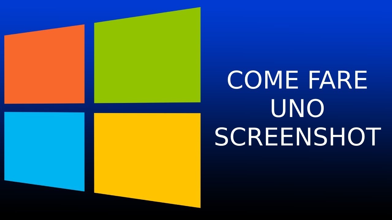 Come Fare Uno Screenshot Windows 10 Tutorial Youtube