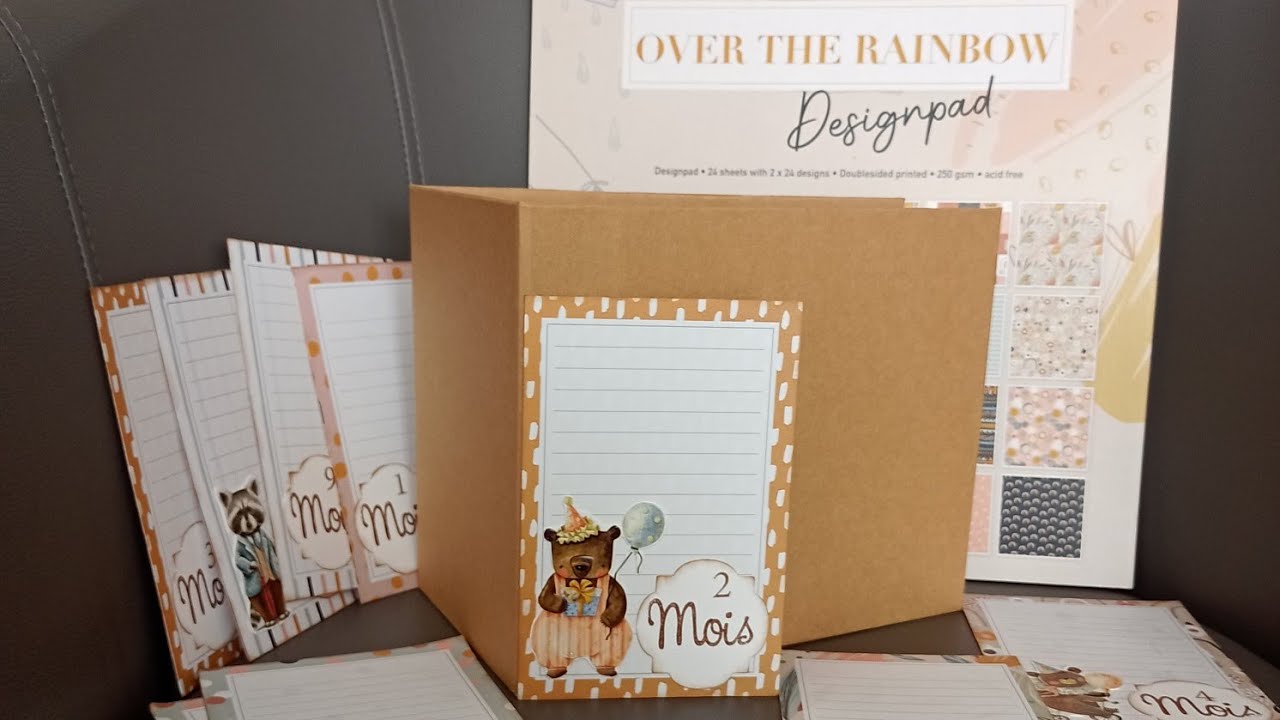 TUTO ALBUM PREMIÈRE ANNÉE BÉBÉ DÉBUTANT 100% ACTION : LA STRUCTURE #album #scrap #overtherainbow