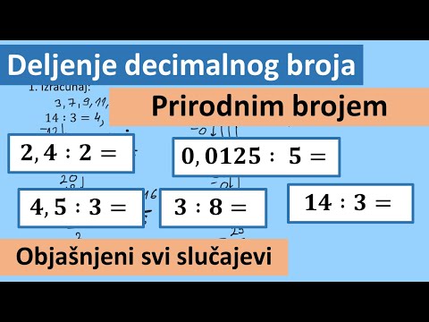 Deljenje decimalnog broja prirodnim brojem