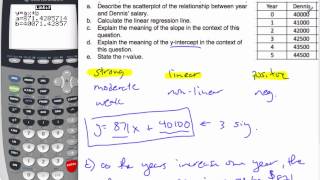 IB Math SL - Linear Regression TI - 84