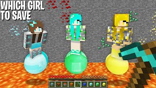 WHAT a ROUND BLOCK to BREAK to SAVE a SUPER GIRL in Minecraft ? WHICH GIRL TO SAVE ?