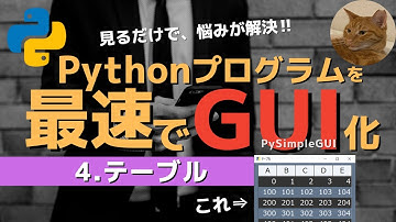 【4.テーブル】一番詳しい PySimpleGUI 徹底解剖シリーズ ～全39プロパティについてもれなく解説～