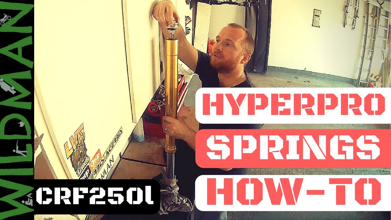 HOW-TO Install a HYPERPRO Front Spring in a CRF250L - YouTube