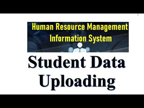 How to upload Students details on Human Resource Management System HRIS HRMIS