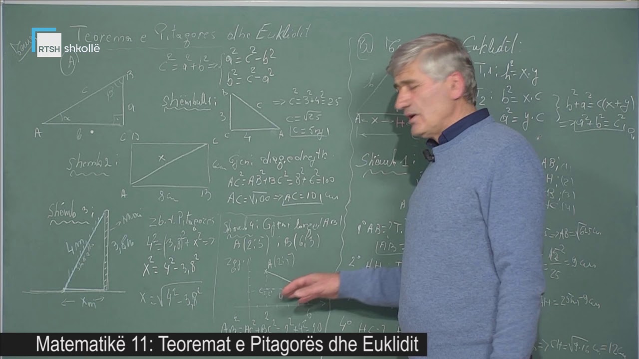 Matematikë 11 - Teoremat e Pitagorës dhe Euklidit
