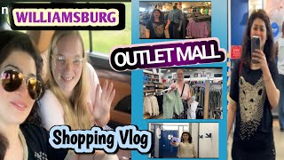 WILLIAMSBURG Outlet Shopping Vlog With My Best Friend Saba khan vlog Usa vlog🇺🇸