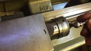 Boxford AUD lathe turning up a control knob