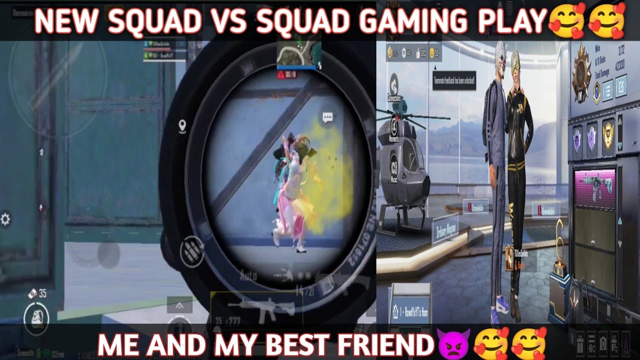 NEW SQUAD VS SQUAD PUBG MOBILE GAME PLAY 👿🥰🥰 - YouTube