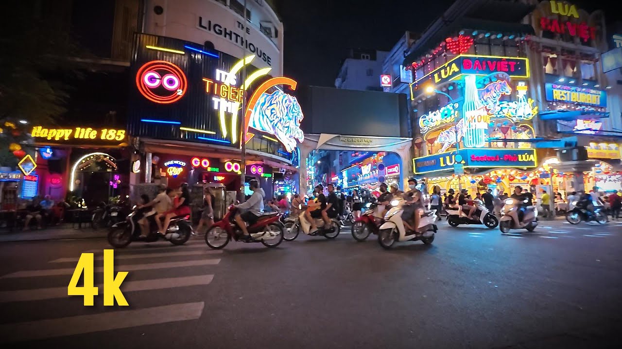 CRAZY Saigon Nightlife! Walking Bui Vien Street at Midnight | 4K POV