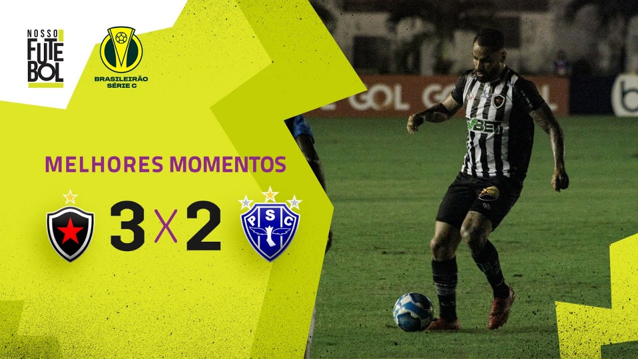 JOGAÇO DE FUTEBOL - Botafogo-PB 3 x 2 Paysandu - Melhores Momentos - Série C