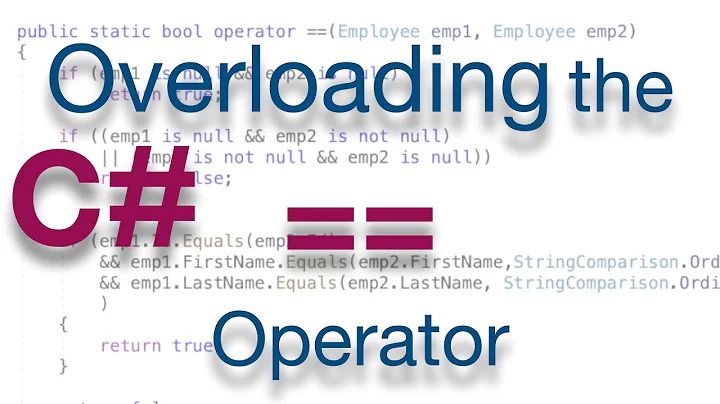 C# - Overloading the '==' Operator