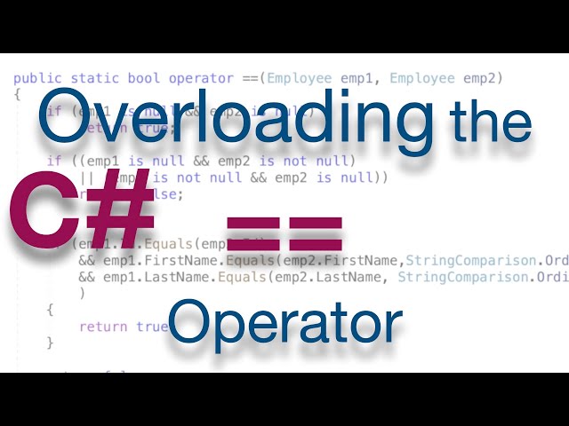 How to work with operator overloading in C#