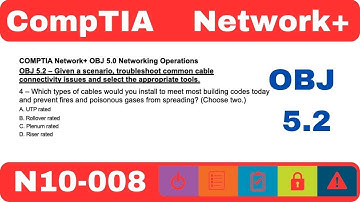 CompTIA Network+ N10-008 OBJ 5.2 Troubleshoot Common Cabling Problems part 1