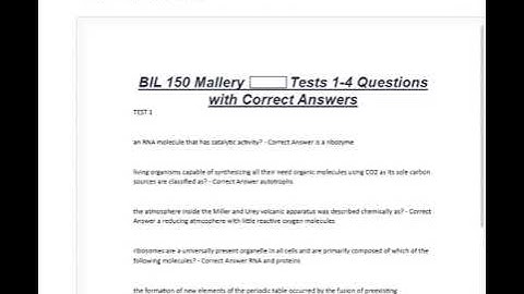 BIL 150 Mallery Tests 1-4 Questions with Correct Answers
