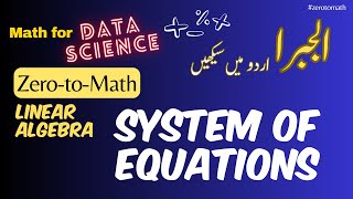 System of Equations in linear algebra #zerotomath