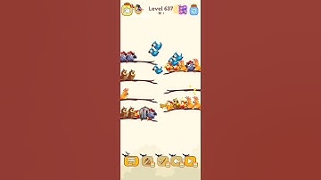 Bird sort color game level 637 #games #gameartdesign #gaming #gamedesign