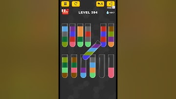 #new Water Color Sort Puzzle level 394 #WaterColorSortPuzzle #game #games