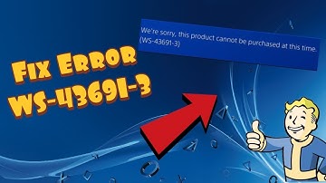 How To Fix PS4 Error WS-43691-3
