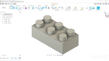 Fusion 360 Tutorial for Absolute Beginners || Learn how to build a Lego Brick in just 5 mins|| 2025
