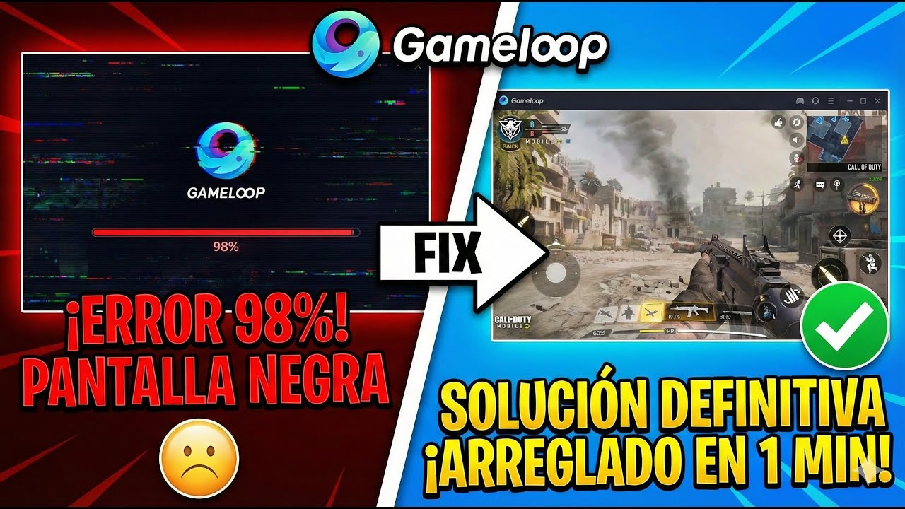GameLoop Error 98% ❌ NO CARGA | Cómo Solucionarlo FÁCIL