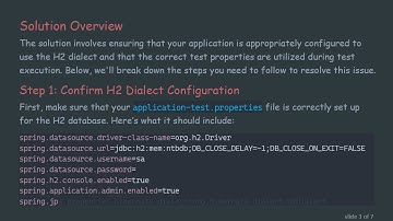 Resolving H2 Database Connection Issues in Spring Boot 3.1 Unit Tests