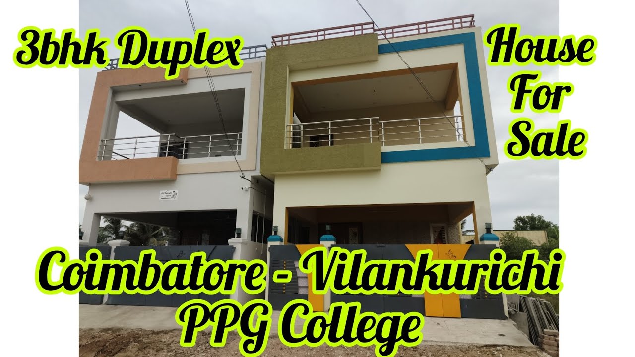 3BHK Duplex House For Sale Coimbatore Vilankurichi PPG College