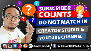 SUBSCRIBER COUNTS in Creator Studio DON