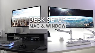 데스크 셋업 소개합니다. 맥, 윈도우PC 둘 다 쓰는 책상 소개 (2024 DESK SETUP)