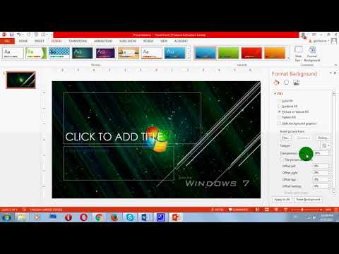 პოუერპოინტის სლაიდზე ფონის შეცვლა