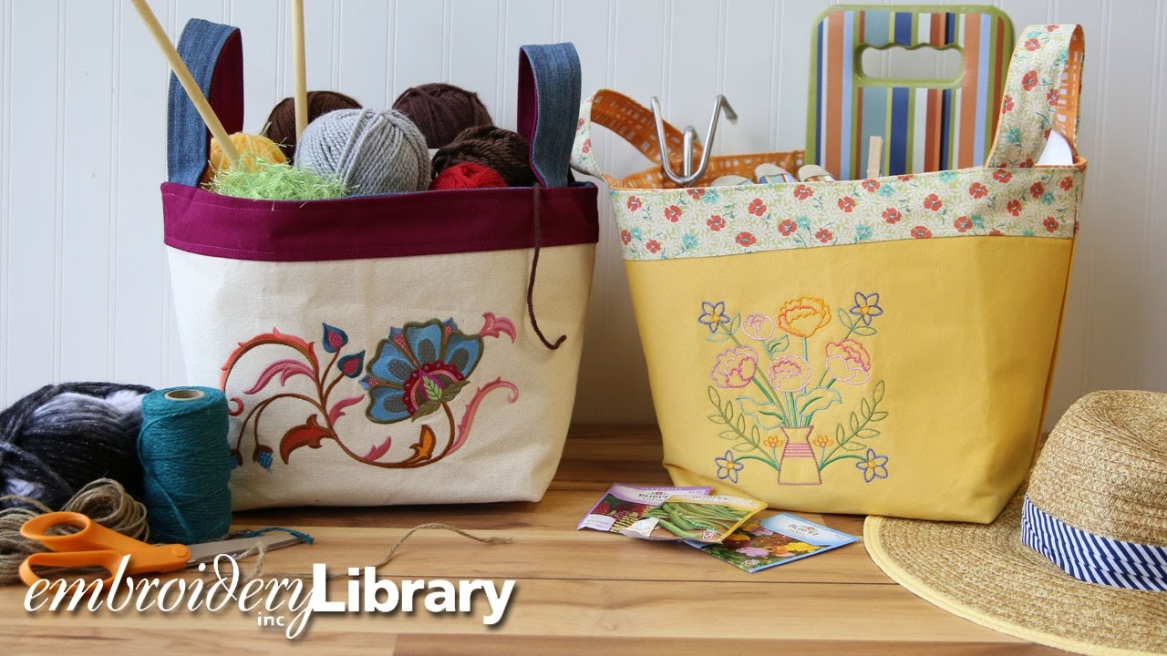 How to Make an Embroidered Fabric Basket