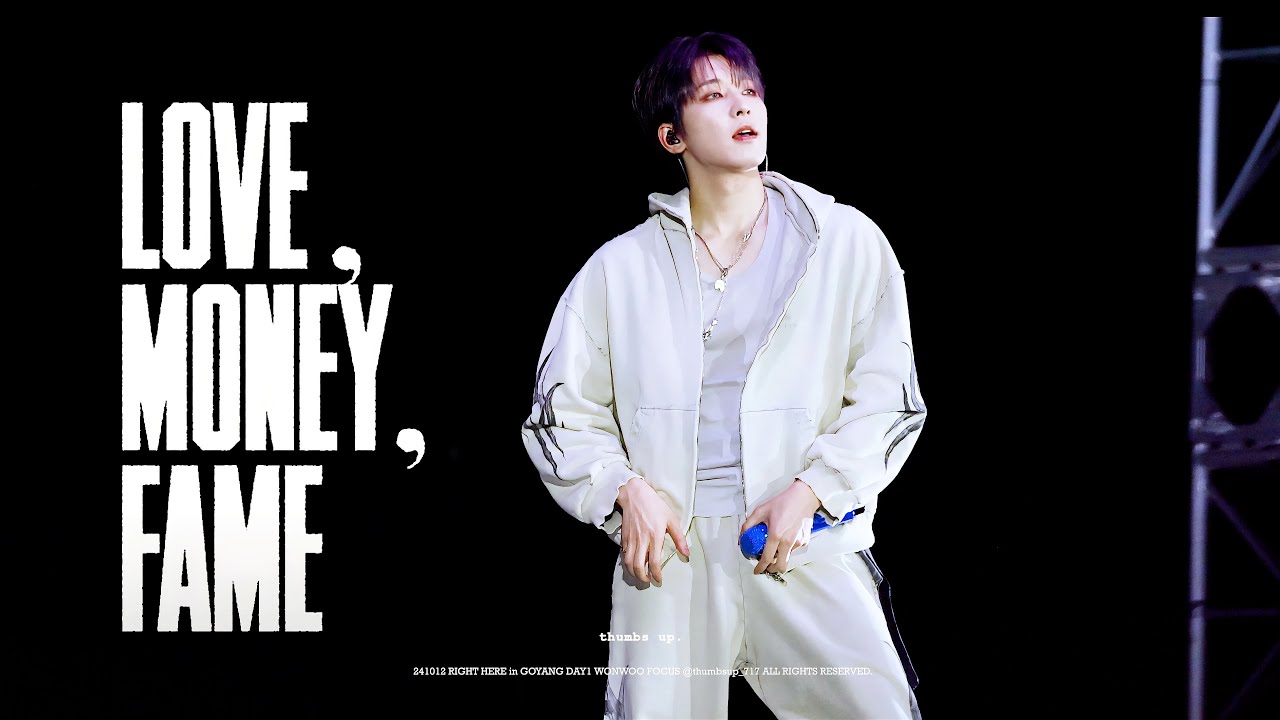 241012 RIGHT HERE in GOYANG DAY1 - LOVE, MONEY, FAME 세븐틴 원우 직캠 SEVENTEEN WONWOO FANCAM