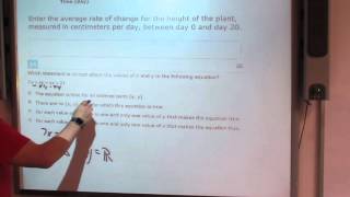 MTS Alg2 SBAC Practice Q16 understanding an algebra equation