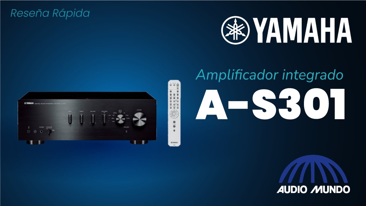 Amplificador integrado estereofónico marca Yamaha modelo A-S301 