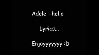 Adele  - Hello (Lyrics)