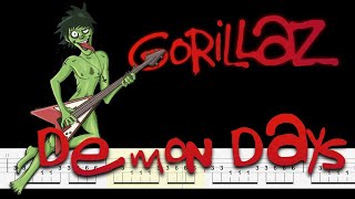 Gorillaz - Demon Days (Bass Tabs) By @ChamisBass  #chamisbass  #gorillazbass Resimi