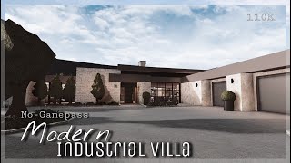 BLOXBURG | Modern Industrial Villa | No-Gamepass | House Speedbuild