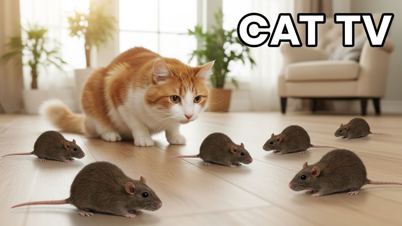 CAT TV - Realistic Rat and Rat Toy Chase - Videos for Cats