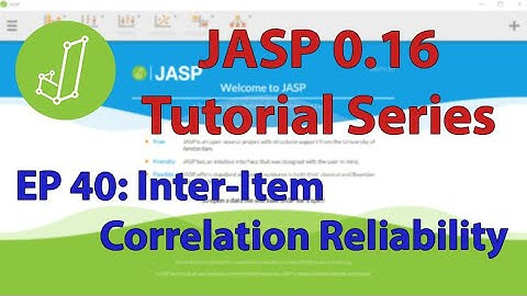 JASP 0.16 Tutorial: Inter-Item Correlation Reliability Module (Episode 40)