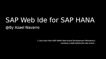 SAP HANA | Video 1 | Create table