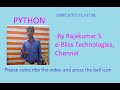 Simplicity of Python Code - By Rajakumar, e-Bliss Technologies