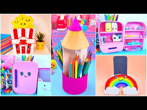 4 INCREÍBLES ORGANIZADORES HECHOS A MANO e IDEAS DE DECORACIÓN DE ESCRITORIO