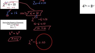 HA2 8.6.1,  Solving exponential equations, the one-to-one property